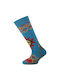 Lasting Merino Wool Ski & Snowboard Socks Blue 1 Pair