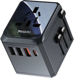 Yesido Steckdosenadapter von Universal zu Universal Yesido Steckdosenadapter von Universal zu Universal
