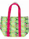 Vasiliki Stoff Strandtasche Grün