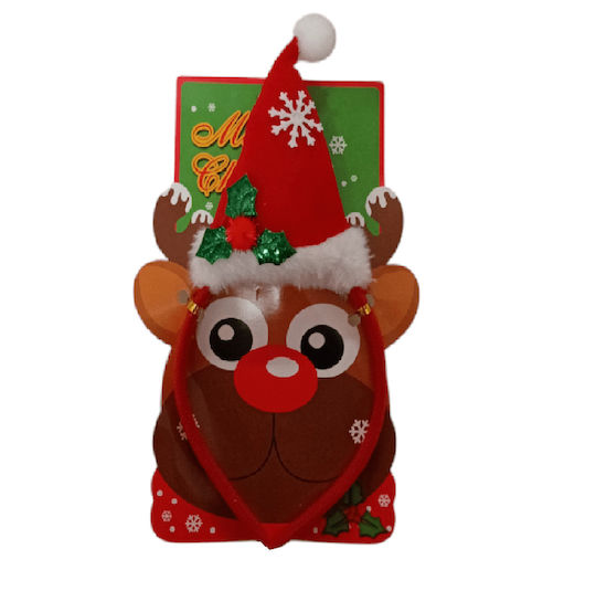 Παιδική Στέκα Μαλλιών Christmas Κόκκινος Σκούφος
