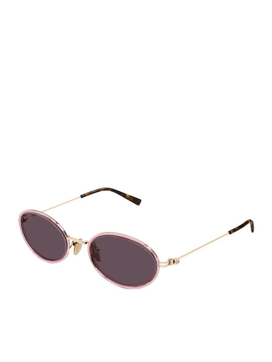 Gucci Damen Sonnenbrille mit Rosa Gestell und Lila Linse GG1980S 003