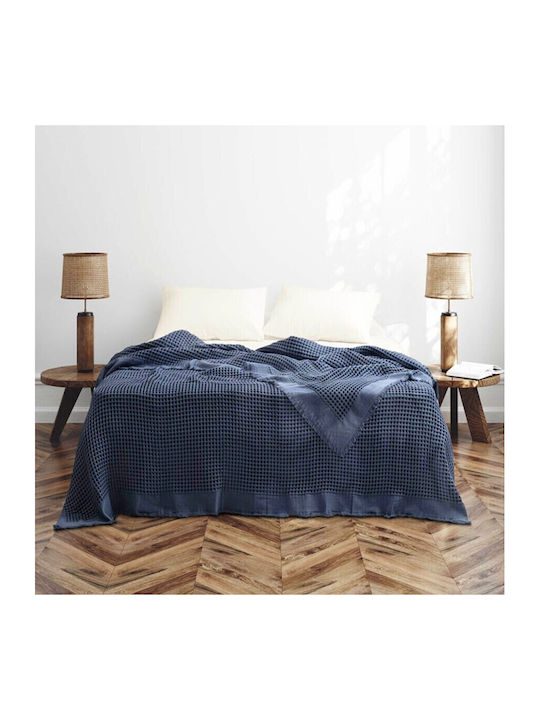 Majoli Bahar Optimus Cuvertură Extra-dublu Bumbac Albastru 240x260cm