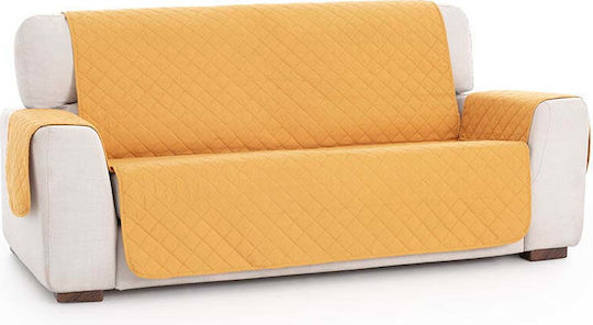 Sofazip Elastic Cover for Four Seater sofa Mustard-ivory 220εκ. 1pcs SZMATMUSIV