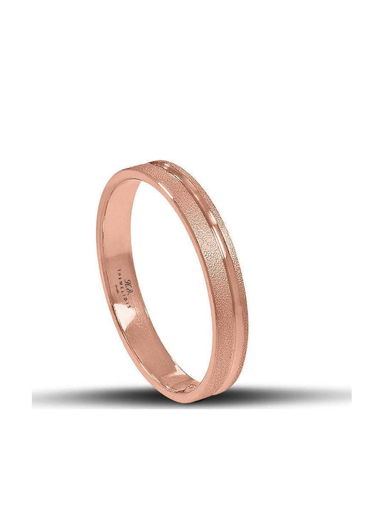Themelidis Jewels Σετ Βέρες από Ροζ Χρυσό 14Κ με Ματ Φινίρισμα