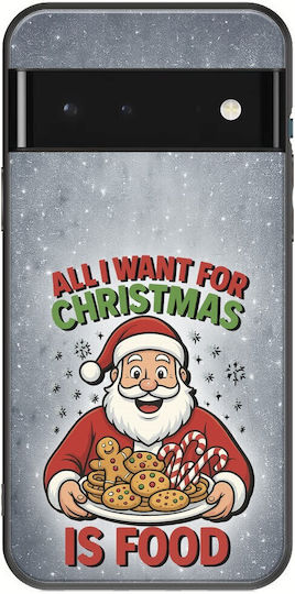 All I Want Christmas Is Food Google Pixel 6 5g Черен TPU Силиконов Калъф за Мобилни Телефони