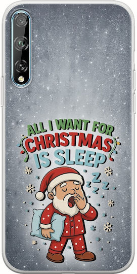 All I Want Christmas Is Sleep Huawei P Smart S Flexible TPU Transparent Silicone