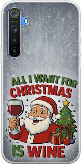 All I Want Christmas Is Wine Realme 6 Pro Flexible TPU Transparent Silicone