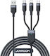 Joyroom Braided USB to Lightning / Type-C / micro USB 0.3m 3.5A Cable (N69488)