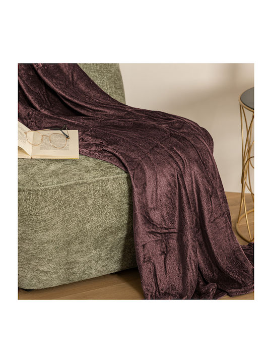 A-s Ollis Κουβέρτα Fleece Καναπέ 130x180εκ. Mauve