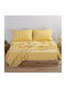 Nef-Nef Homeware Sheet for Single Bed with Elastic 100x200+30cm. Basic Yellow