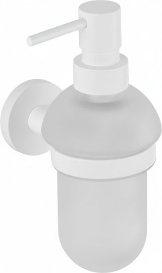 Bronze Art Επιτοίχιο Dispenser Γυάλινο Λευκό