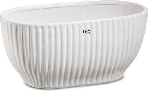 Fankon Flowers Planter Ceramic White 26x13.5x14cm.