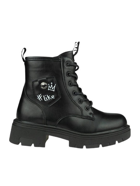 Kinderstiefel mit Reißverschluss Schwarz