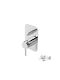 La Torre Built-in Faucet Mixer for Shower 2 Exits Silver