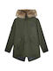 Kinder Parka mit Kapuze Green