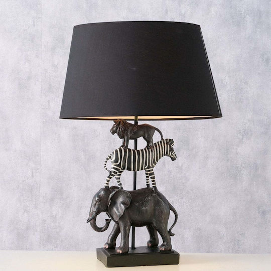 MSA Kunststoff Tischlampe mit Schwarz Schirm und Basis