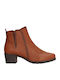 Leather Women's Ankle Boots Brown