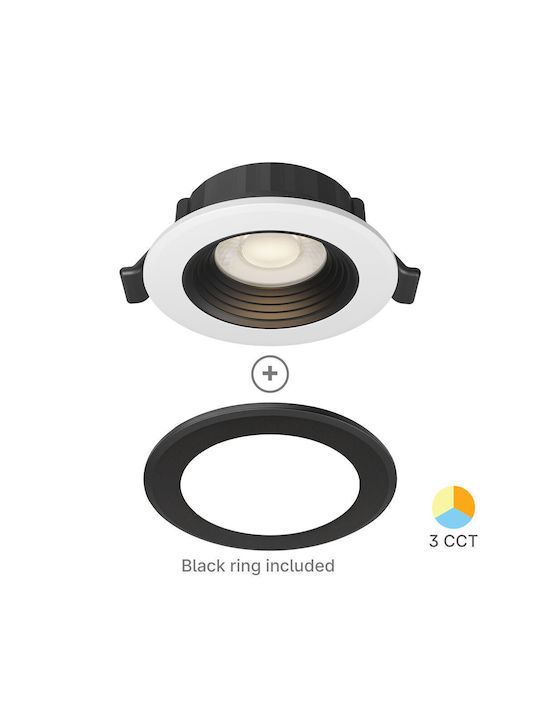 Braytron Recessed Spot with Integrated LED and Warm White Light White 1pcs