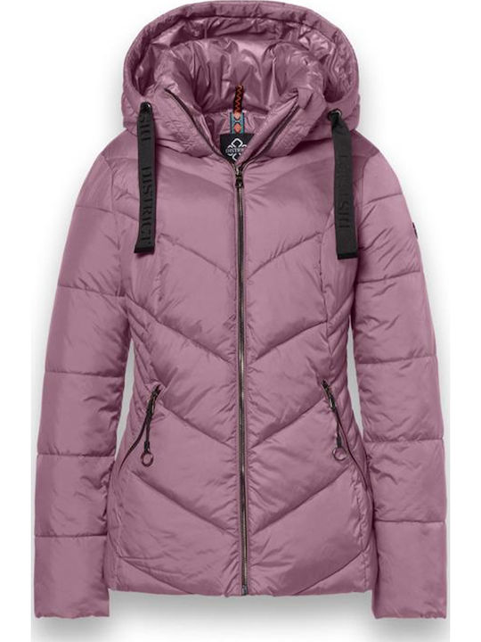 District Jachetă Puffer Roz