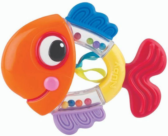 Nuby Μασητική Κουδουνίστρα Οδοντοφυΐας για 3 m+ Orange Fish