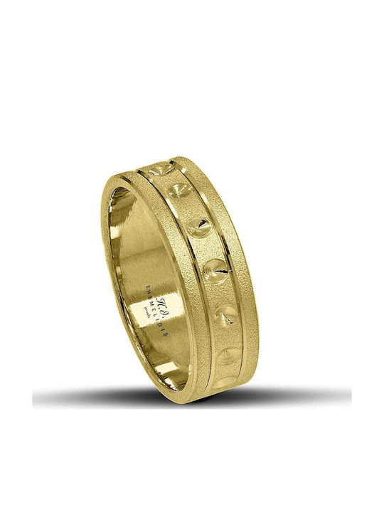 Themelidis Jewels Σετ Βέρες από Κίτρινο Χρυσό 22Κ με Ματ Φινίρισμα