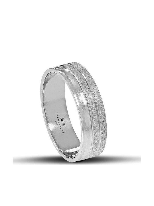 Themelidis Jewels Σετ Βέρες από Λευκόχρυσο 14Κ με Ματ Φινίρισμα