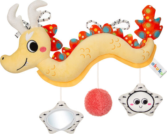 Akuku Hanging Baby Toy for Cot with Mirror Dragon for Newborns