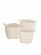 Storage Basket Fabric Gold 3pcs