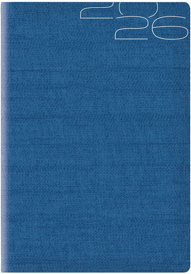 THeofylaktos Daily Agenda 2026 Blue 17.5x24cm