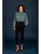 Women's Fabric Trousers Jet Black