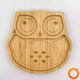 Pandaboo Baby Food Plate made of Bamboo Orange