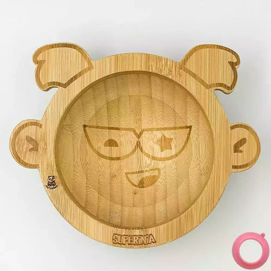 Pandaboo Baby Food Bowl made of Bamboo Pink
