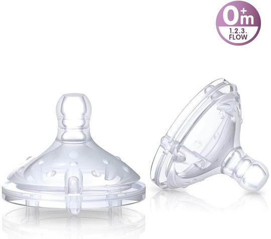 Nuby Silicone Baby Bottle Teats Slow Flow for 0+ months 2pcs