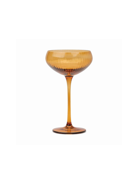 Here's How Set of Glasses White Wine / Cocktail/Drinking / Whiskey made of Glass in Honey Color Stemmed 177ml 2pcs