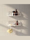 Umbra Cubiko Wall Mounted Bathroom Shelf Metallic 32x12x6cm White
