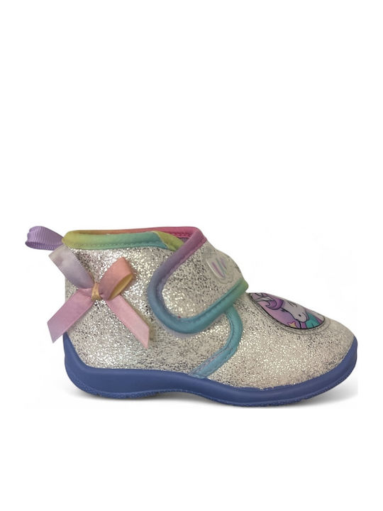 Disney Kids Slippers Boots Silver Unicorn