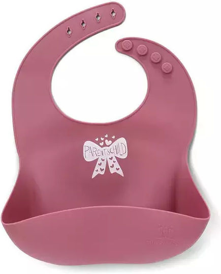 Pandaboo Waterproof Bib Silicone Dark Pink