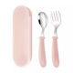 Pandaboo Baby Cutlery Set in Case Pink 2pcs