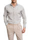 Fanco Long-sleeved Shirt Striped Khaki