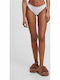 Baumwollene Damen-Slips Brazil mit Spitze Weiß