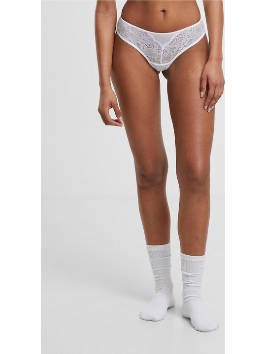 Γυναικεία Brazil 2Pack με Δαντέλα White