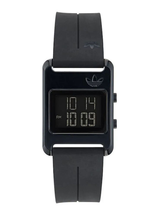 adidas Digital Men's Watch 31mm Battery with Black Rubber Strap
