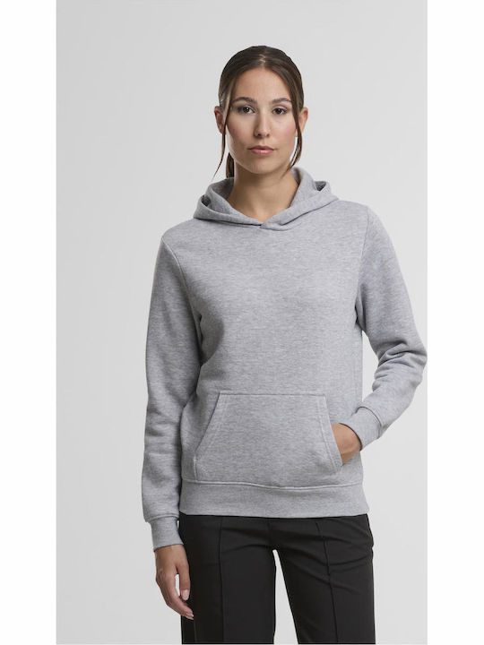 Lang Damen Sweatshirt Kapuzen Heathergrey