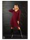 Mini Damenkleid Burgundisch