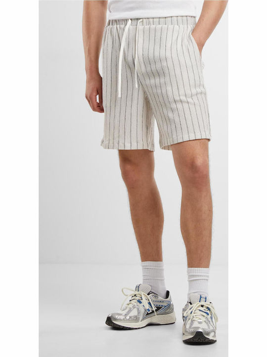 Urban Classics Bermudă de Bărbați Offwhite/black