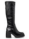 Synthetic Leather Women's Boots Black