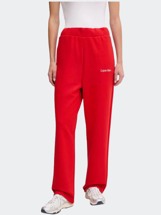 Calvin Klein Παντελόνι Φόρμας Κόκκινο