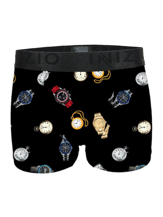 Men's Boxer Black with Patterns