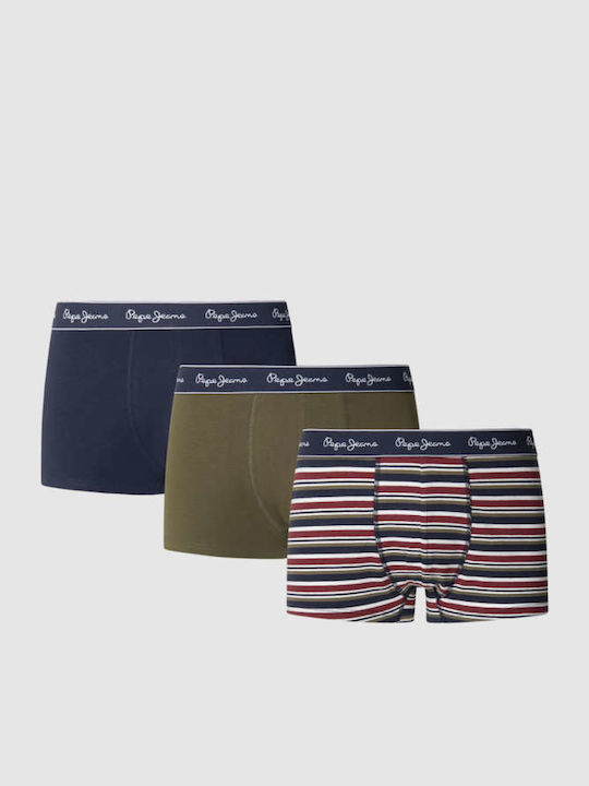 Ανδρικά Μποξεράκια Μπλε με Σχέδια 3Pack