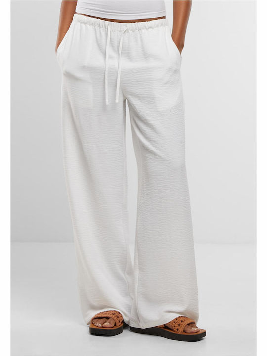 Urban Classics Women's Fabric Trousers White